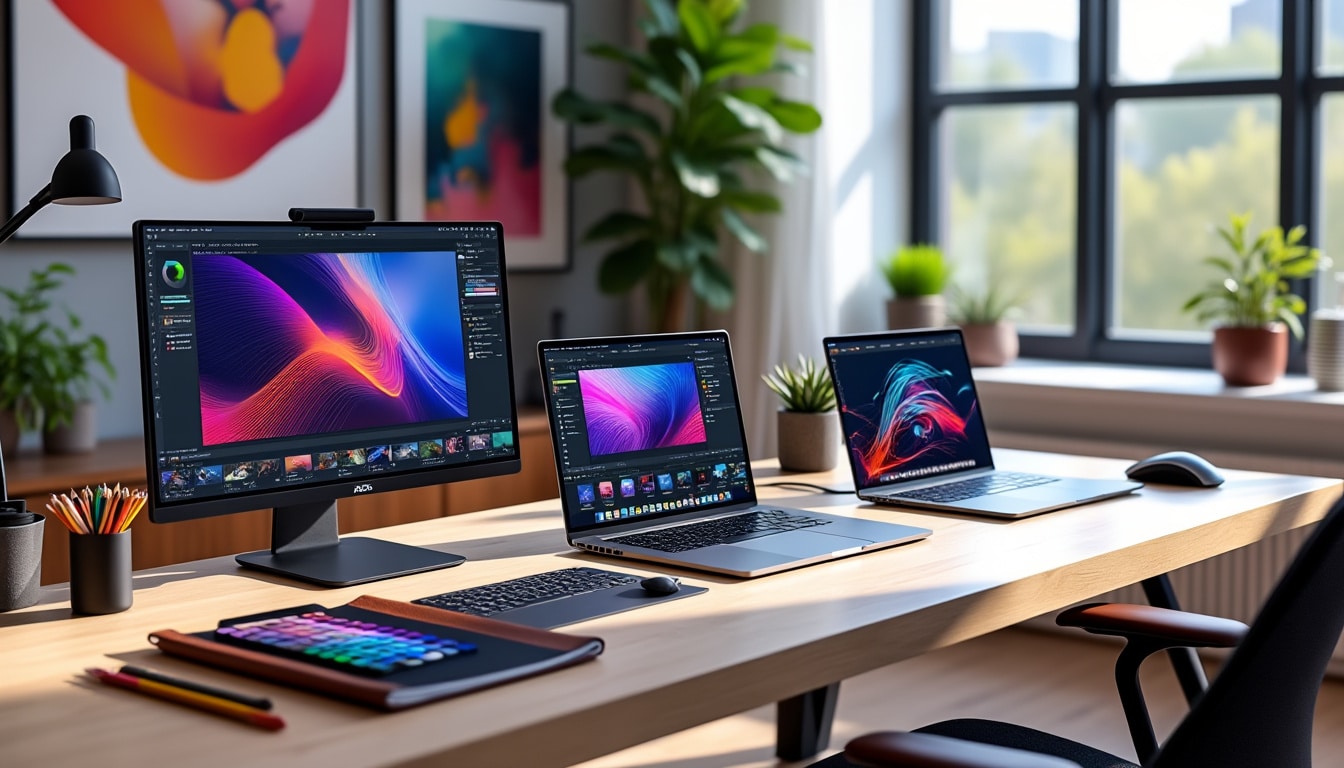 découvrez une sélection d’ordinateurs portables puissants, spécialement compatibles avec les logiciels de création graphique. idéal pour les graphistes, designers et créateurs à la recherche de performance et de fiabilité.