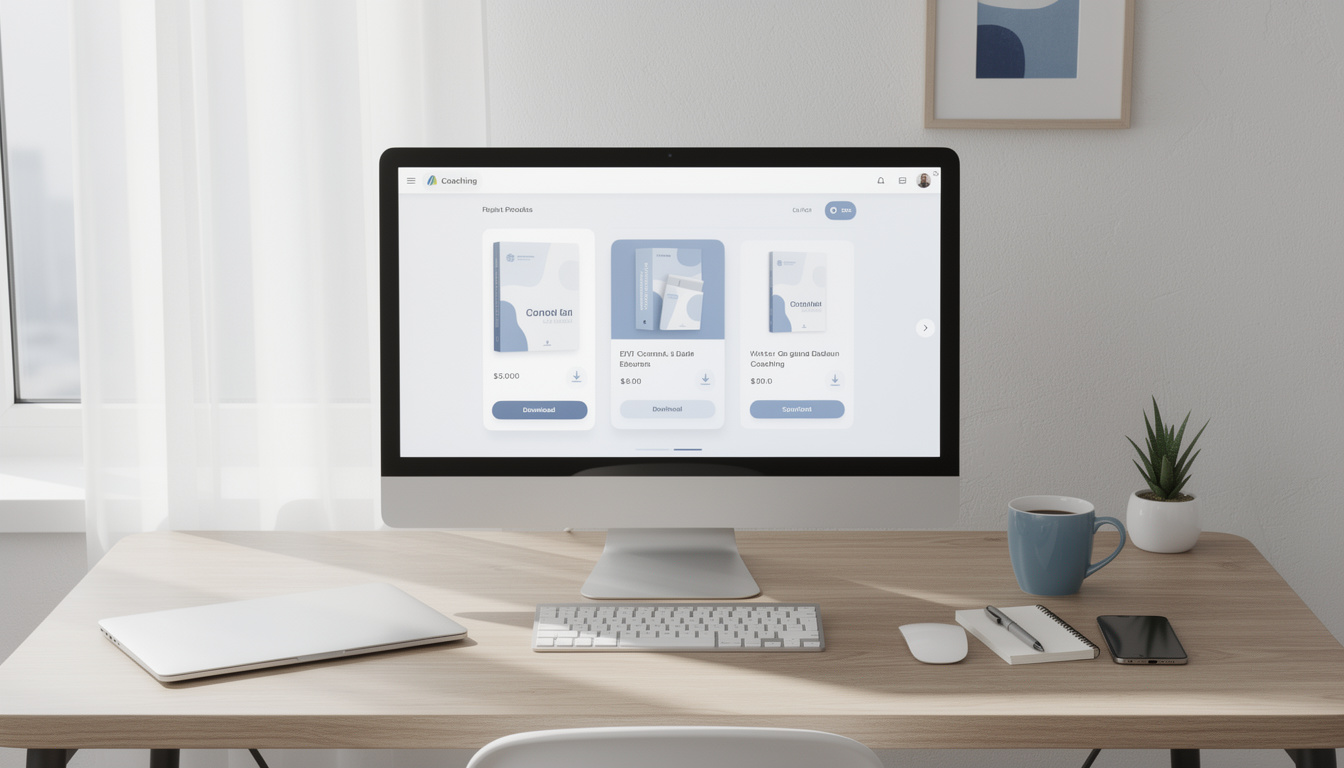 créez un site web professionnel pour coach et vendez facilement vos ebooks et pdf directement en ligne, optimisez votre visibilité et augmentez vos revenus.